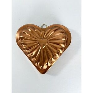 Vintage ODI Solid Copper Hanging Heart Mold Farm House Decor Portugal kitchen